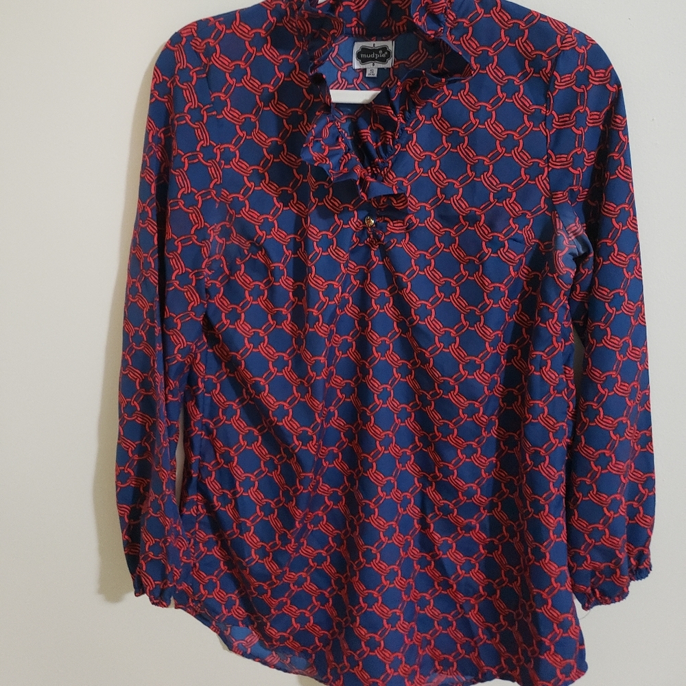 MUD PIE TUNIC TOP size S 4-6